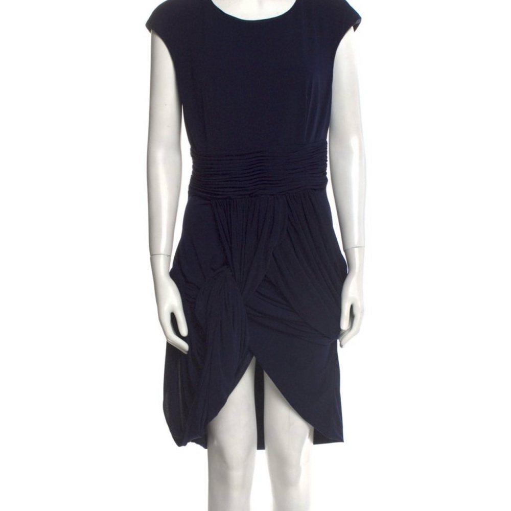Mikael Aghal Navy Asymmetrical Dress